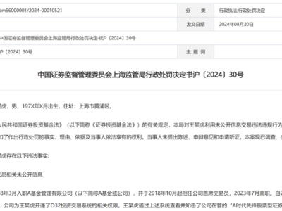 基金经理利用未公开信息交易获利超1500万，监管出手：没一罚一，10年禁入！