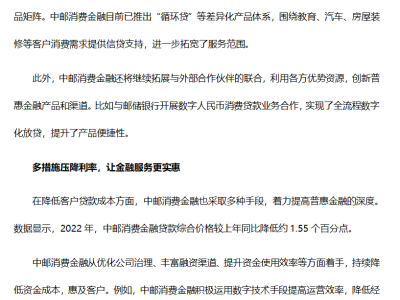 中邮消费金融放大招！普惠金融覆盖面全面提升，你准备好了吗？