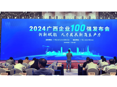 广西绿源荣获“2024年广西制造企业100强”，新质生产力显威力！