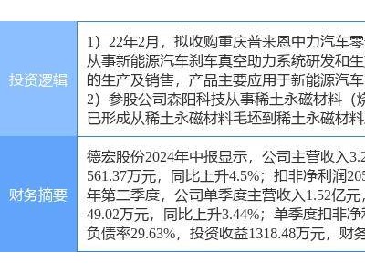 德宏股份涨停揭秘：新能源汽车与稀土磁材概念引爆市场热潮？