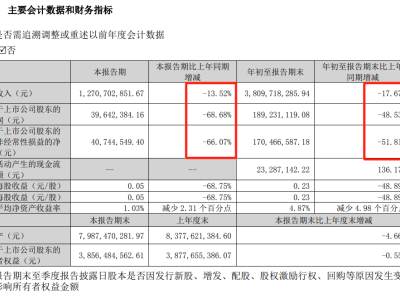 正海磁材业绩大滑坡，净利润暴跌近七成，新能源车业务成累赘？