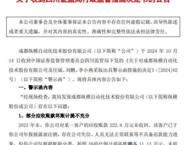 纵横股份收警示函，跨期确认收入惹的祸？