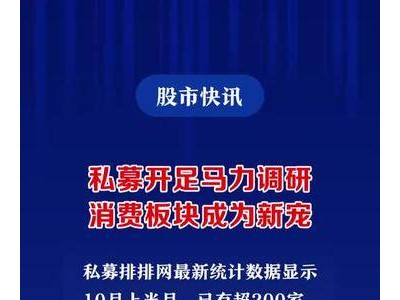 私募火力全开调研忙，消费板块成新焦点！