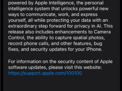 苹果iOS 18.1准正式版发布，紧急修复iPhone 16重启问题