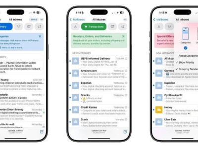 苹果iOS 18.2新升级：邮件应用AI智能分类亮相