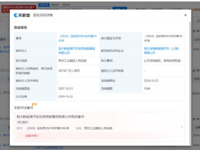 2.9亿股权遭冻结，知名新能源汽车公司陷困境？