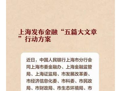 上海发布金融“五篇大文章”行动方案