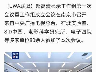 南京迎来新里程碑：世界超高清视频产业UWA联盟超高清显示工作组正式成立