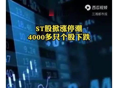 ST股掀涨停风暴，A股三大指数早盘集体收跌，4000多股下挫