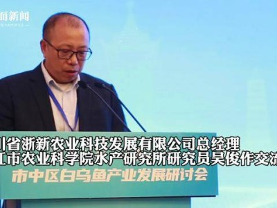 渔业专家吴俊：建议健全白乌鱼全产业链的研发和推广体系