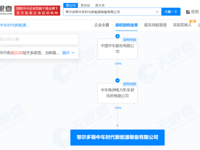 中国中车鄂尔多斯布局新能源，新公司成立注册资本达两千万