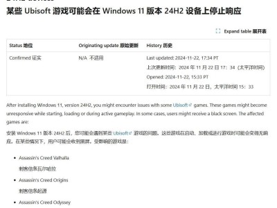 微软暂停Win11 24H2更新：育碧多款游戏现无响应问题