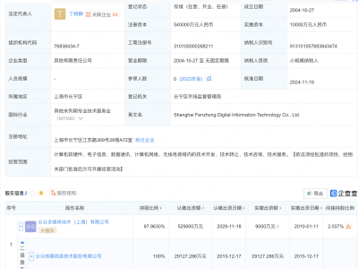 分众传媒信息技术公司注册资本大增，跃升至54亿人民币