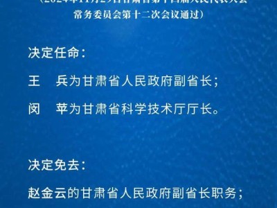 王兵任甘肃省副省长