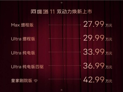 阿维塔11双动力焕新上市，增程纯电任选，起售价27.99万元