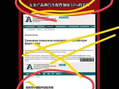 俄罗斯对华产品加征55%关税，中国制造如何应对新挑战？