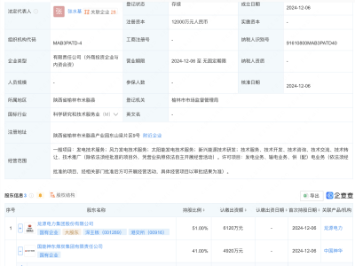 龙源电力与中国神华携手，1.2亿成立新能源公司布局发电技术