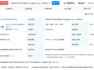 蚌埠经济开发区新设5亿传感招引产业基金，助力未上市企业投资