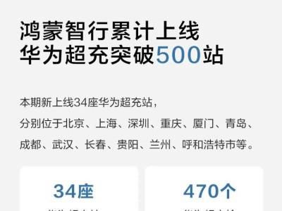 华为超充站突破500大关，鸿蒙智行加速布局全国充电网络