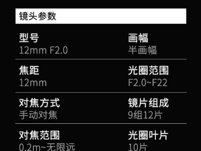 契卡12mm F2.0 II广角镜头发布，全金属外观仅售799元！