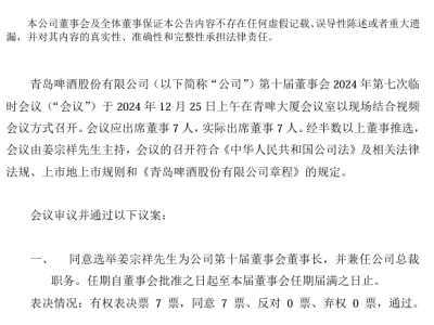 青岛啤酒换帅！黄克兴退休，姜宗祥接棒，能否重振机构信心？