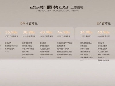 25款腾势D9震撼上市，科技豪华MPV新标杆，重塑MPV市场格局！