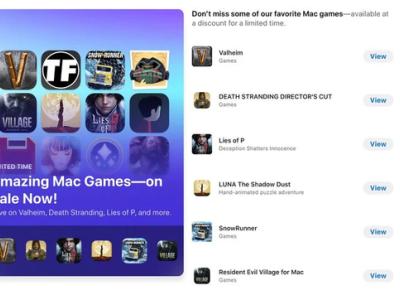 苹果Mac App Store多款游戏开启打折季 最高直降75%！