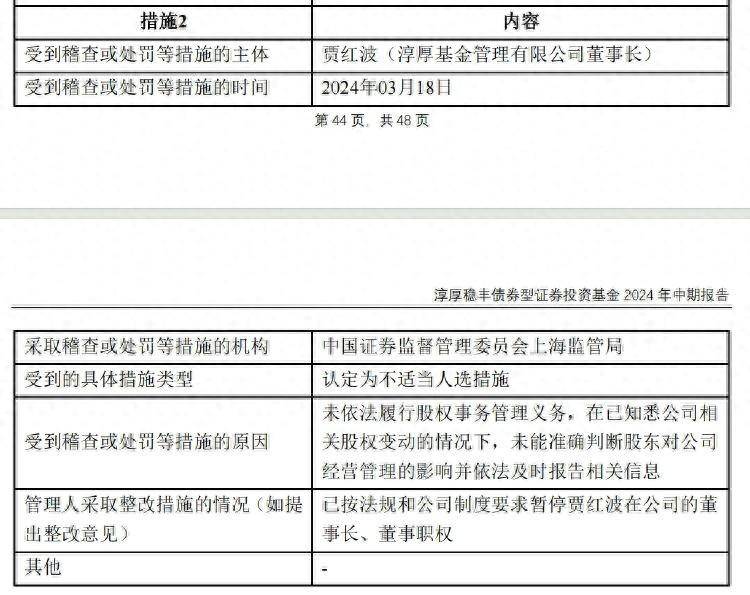 淳厚基金董事长被暂停职权