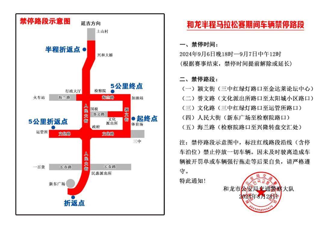 交通管制路段示意图