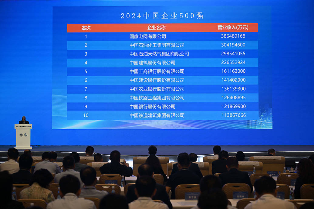 2024中国企业500强榜单发布现场