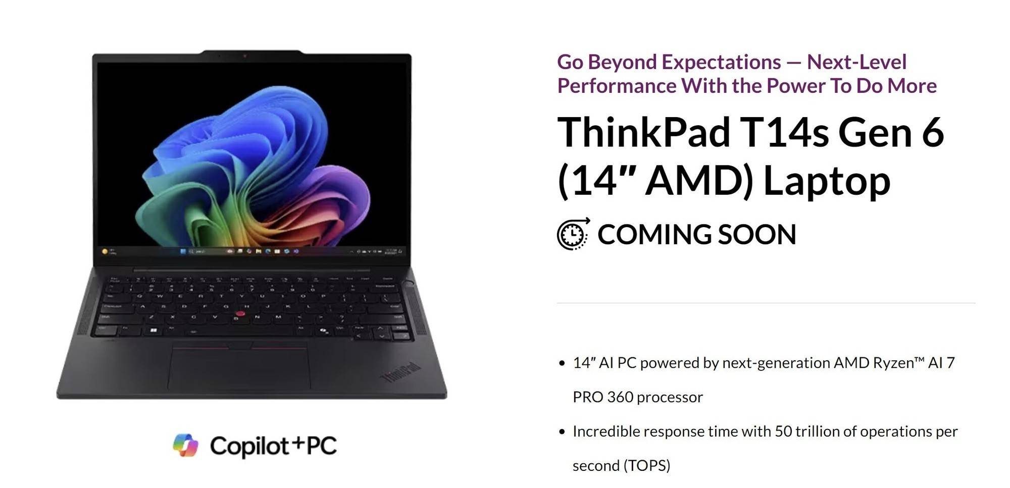 ThinkPad T14s Gen 6 AMD版笔记本