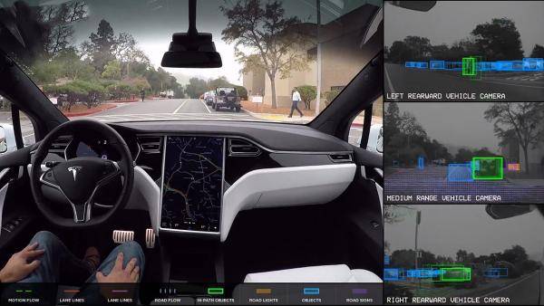 特斯拉Autopilot实时分析信息图