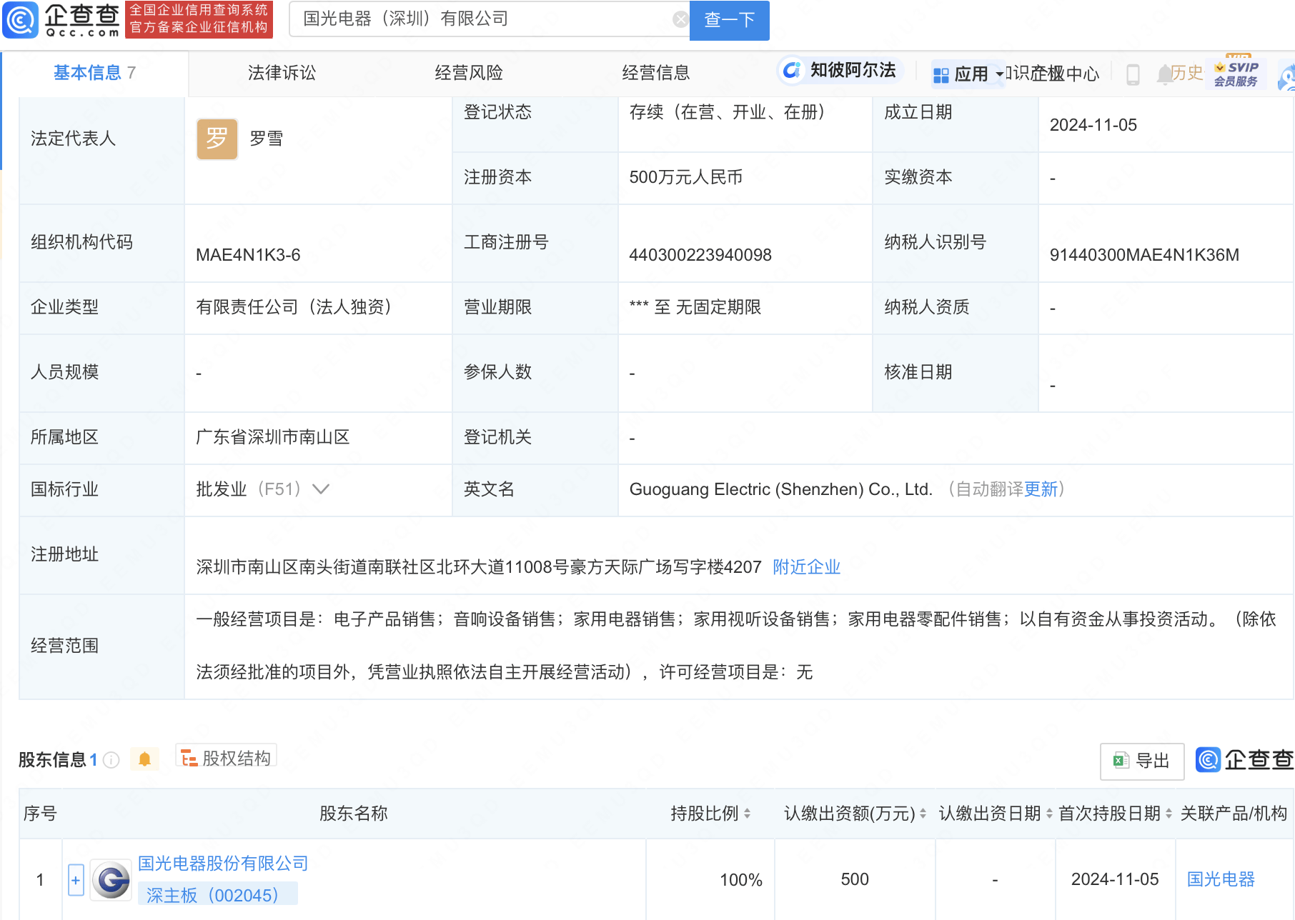 国光电器（深圳）有限公司相关信息