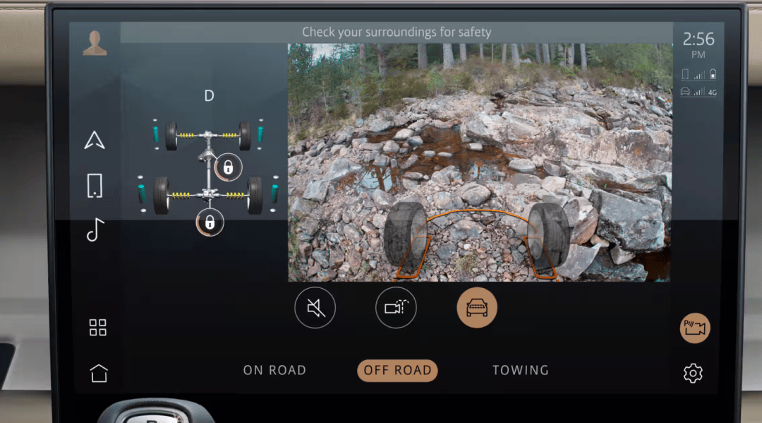 新款路虎卫士V8车型智能系统界面