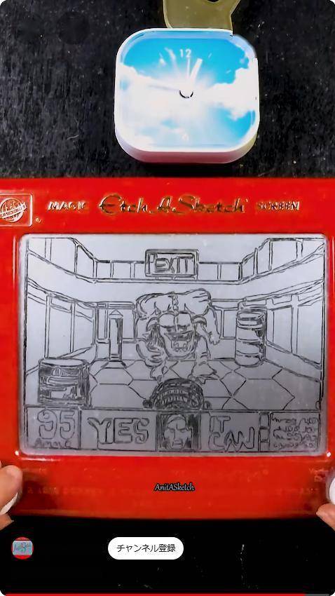 Etch A Sketch重现《毁灭战士》经典场面