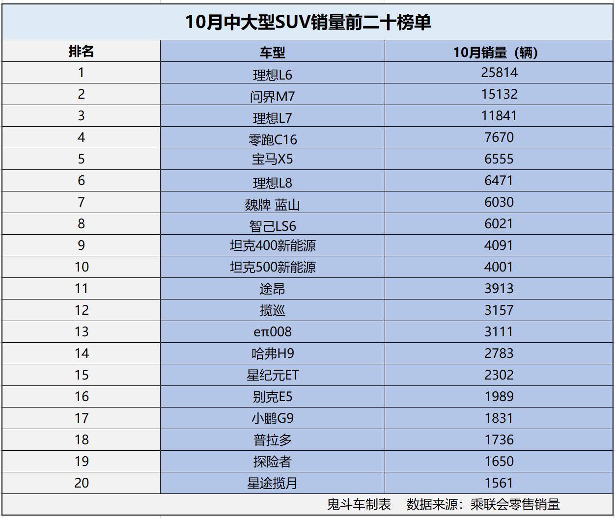 新能源中大型SUV销量崛起