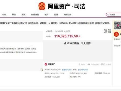 "汤姆猫公司超8000万股股票拍卖无人问津，全部流拍！"