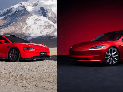 智界新S7与特斯拉Model 3较量，20-30万纯电轿车新王者花落谁家？