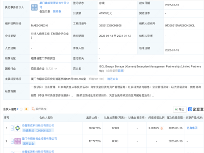 协鑫系企业携手成立企管新公司，注册资本高达4.5亿