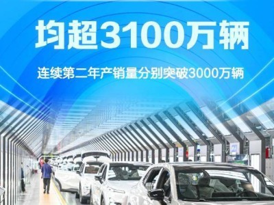 中国汽车产销破3100万辆，新能源与智能化引领“新赛道”