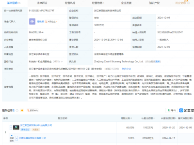 兴源环境投资成立科技公司，含集成电路芯片相关业务