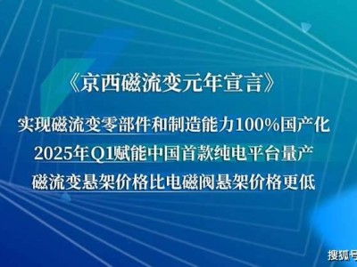 京西集团磁流变悬架国产启航，智能底盘科技普惠新时代