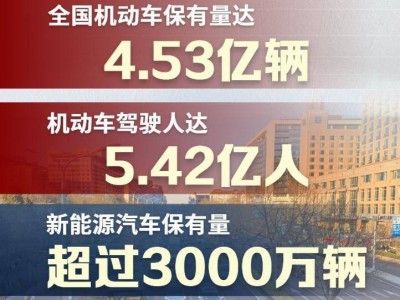 2024年全国机动车数据出炉：新能源汽车保有量破3000万，增长迅猛！