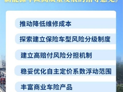 新能源车险高质量发展新纪元：我国首个指导意见正式发布