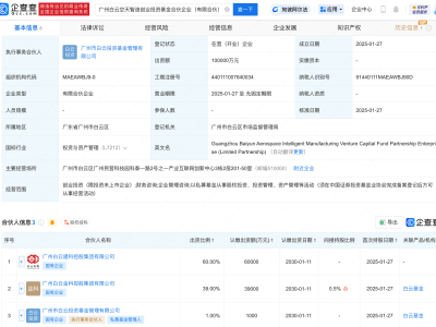 广州白云空天智造创投基金成立，10亿资金助力创业投资新篇章