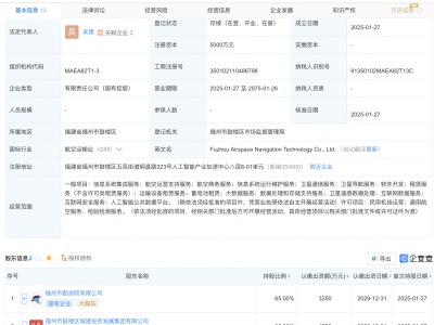 福州市勘测院等新设空域领航科技公司