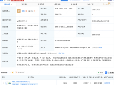 立新能源布局新能源领域，新设两家综合能源子公司