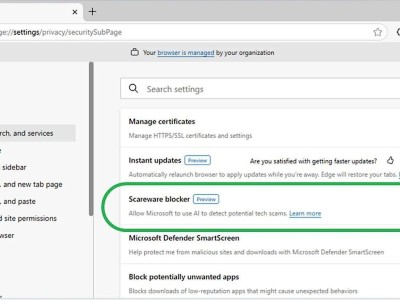 微软Edge 133稳定版上新：AI加持，恶意软件恐吓拦截器亮相