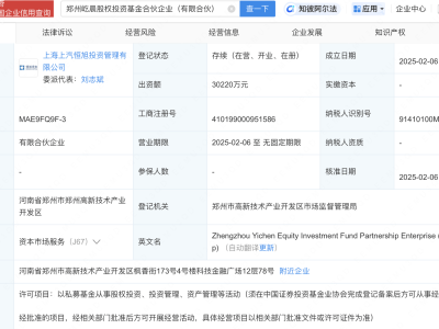 上汽集团、交通银行等成立股权投资基金