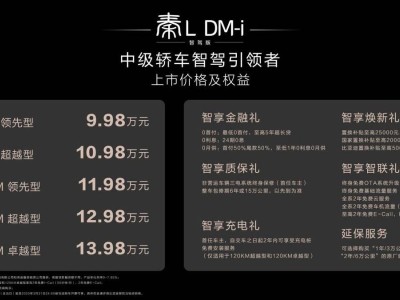 秦L DM-i智驾版上市，9万起配高阶智驾，性价比再升级！